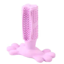 156mm*155mm pink Dog Pet Toothbrush Toy Clean Teeth Brushing Stick Brush Mouth Chewing Cleaner AZ22928