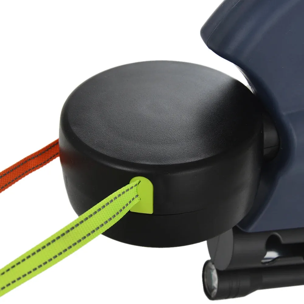3M Retractable Double Dog Leash with Reflective Lights