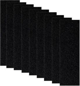 [9-Pack] 3.6" x 10" Carbon Filter Pads for Automatic & Dome-Style Cat Litter Boxes  Activated Charcoal Liners for Odor Control