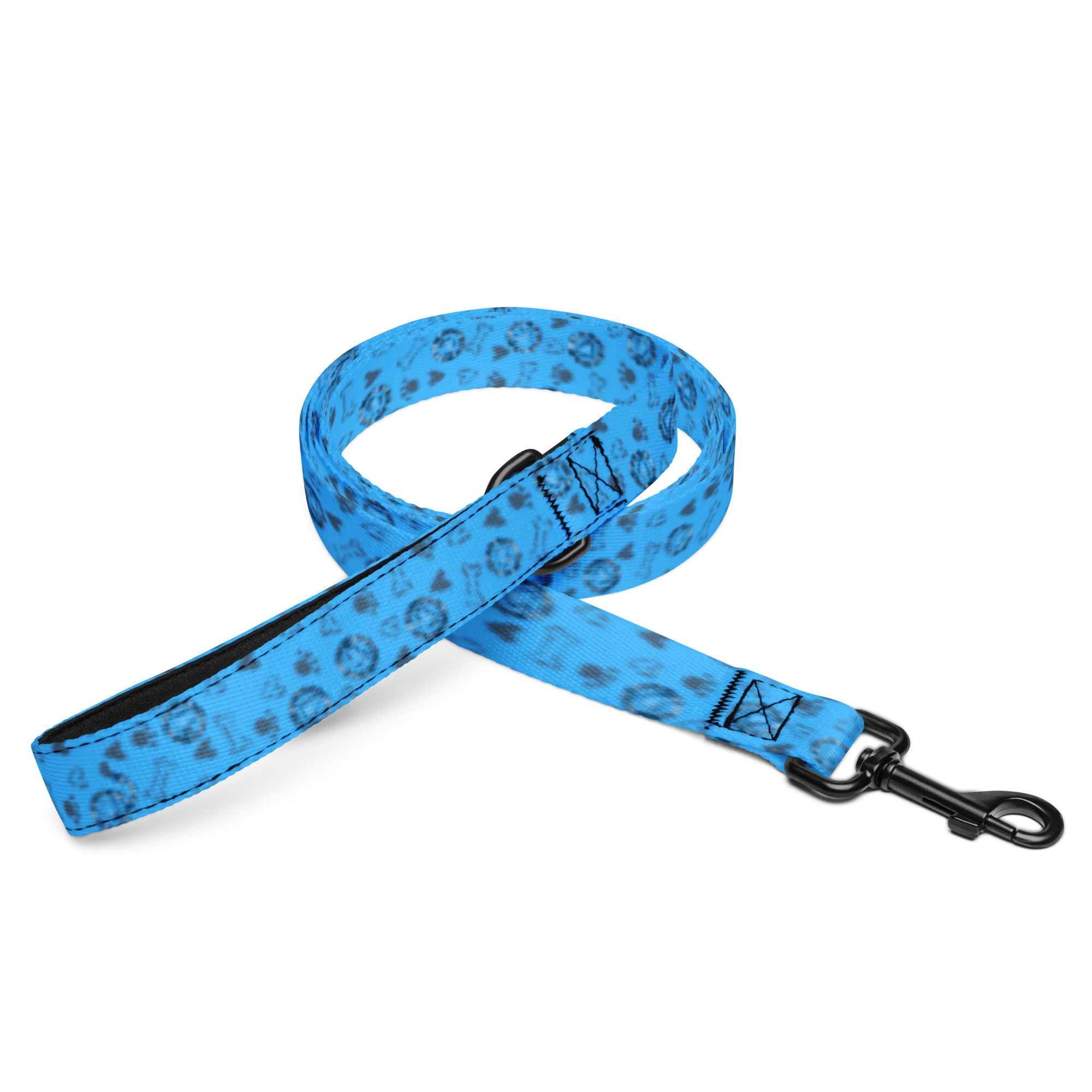 AA All Over Bone Logo Blue Pet Leash