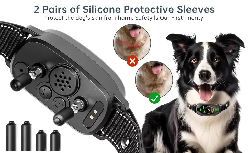 Anti-Bark Dog Collar with Smart Protection and Multi-Level Sensitivity