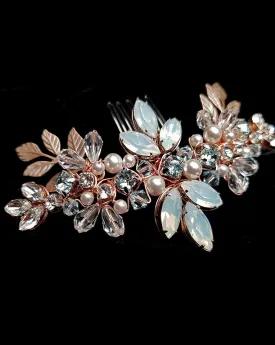 Bridal headpiece - Bohemian vintage leaf comb - Pippa by Kezani