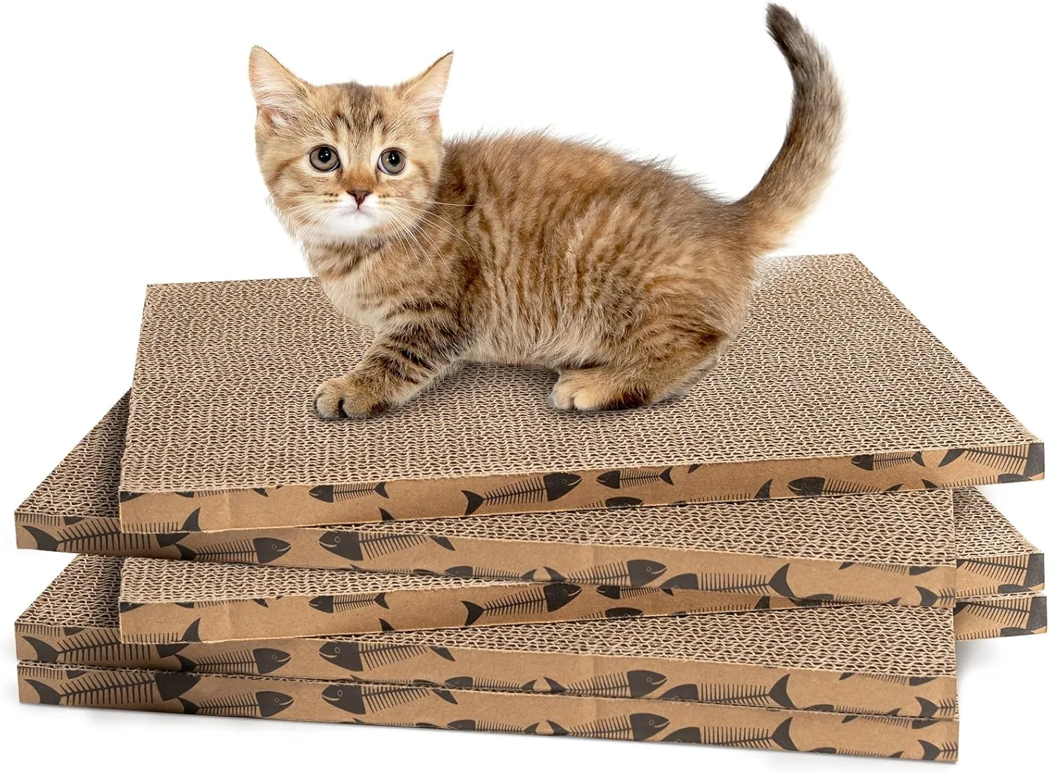 Cat Scratcher Cardboard Cat Scratching Board Cat Scratchers for Indoor Cats Cat Scratch pad Cat Scratching pad Cat Cardboard Scratcher (5pcs)
