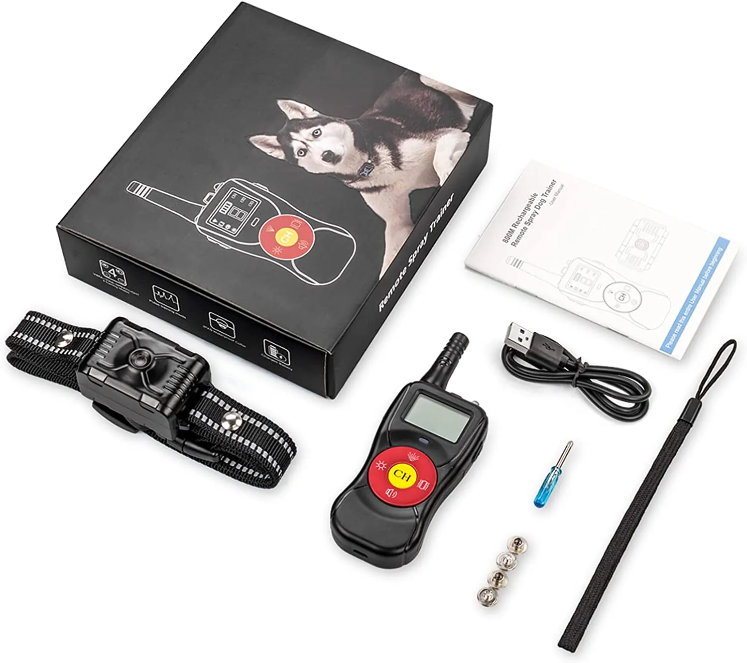 Citronella Spray Stop Barking Collar with Remote, Dog Training Collar