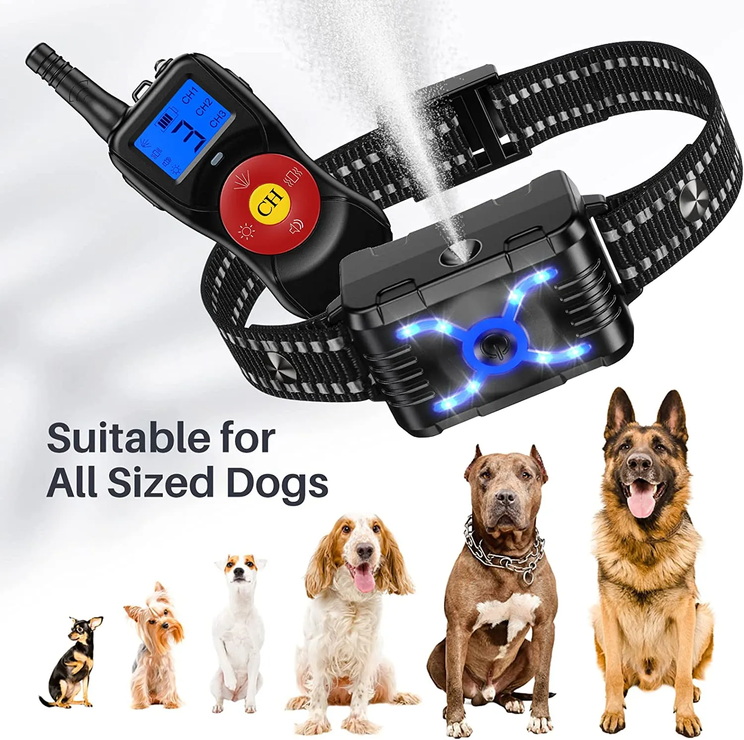 Citronella Spray Stop Barking Collar with Remote, Dog Training Collar