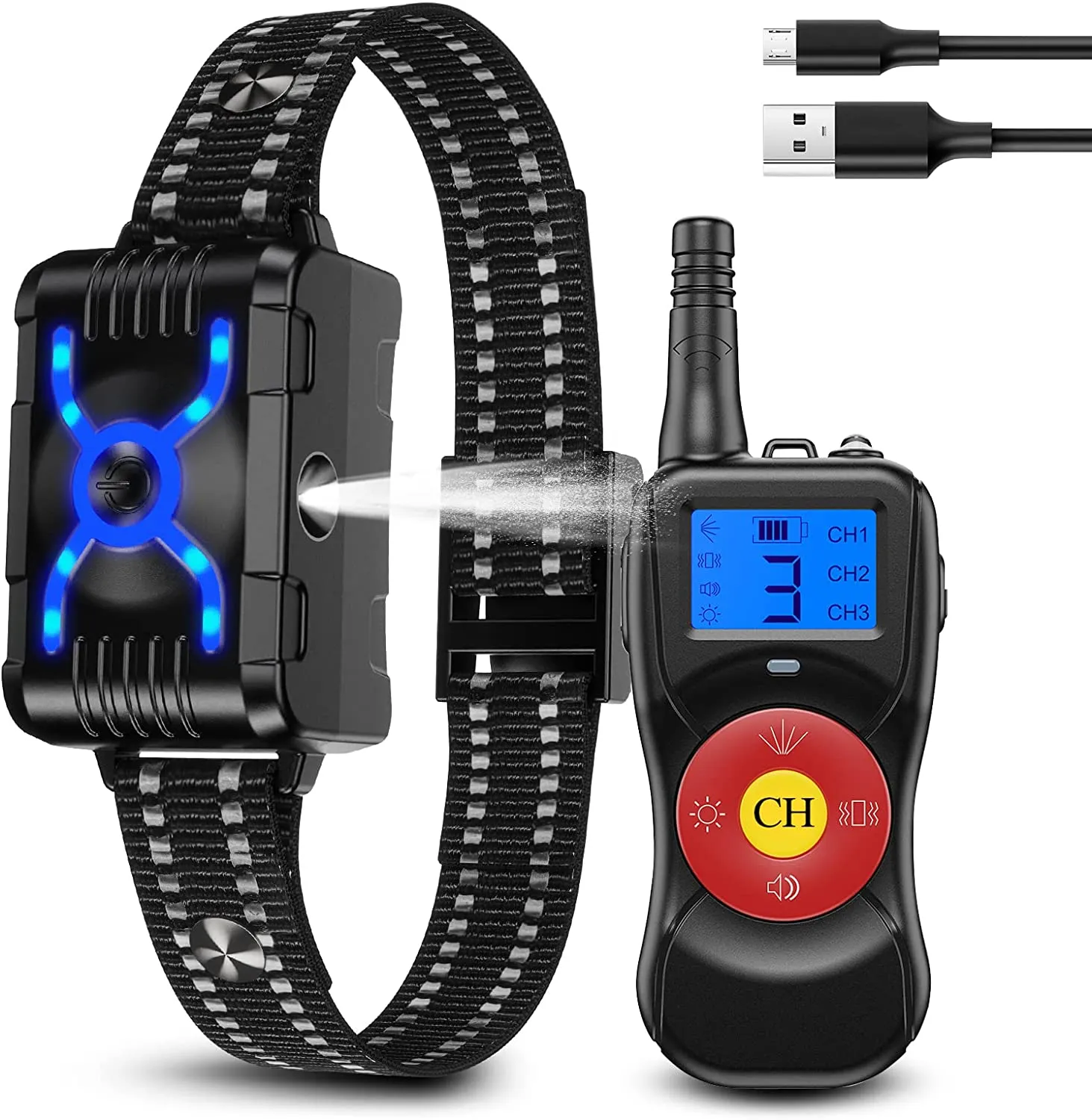 Citronella Spray Stop Barking Collar with Remote, Dog Training Collar