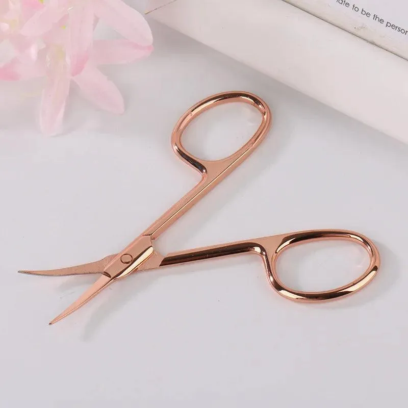 Cuticle Scissors, Stainless Steel, Precision Trimming, Ergonomic Grip, Available in Gold, Rose Gold, and Silver, Perfect for Manicures and Pedicures