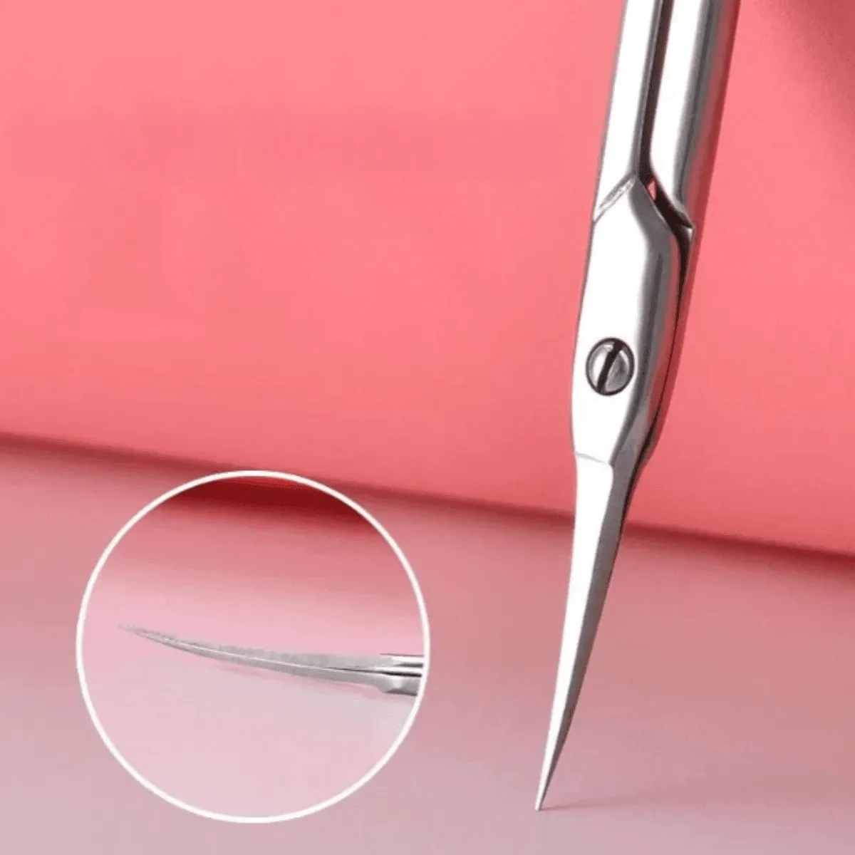 Cuticle Scissors, Stainless Steel, Precision Trimming, Ergonomic Grip, Available in Gold, Rose Gold, and Silver, Perfect for Manicures and Pedicures