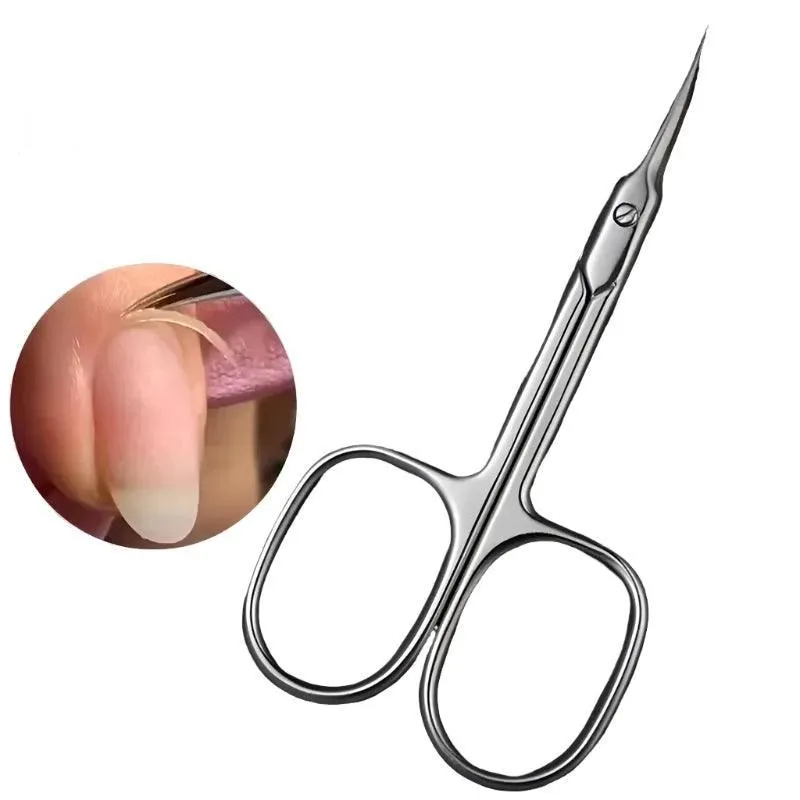 Cuticle Scissors, Stainless Steel, Precision Trimming, Ergonomic Grip, Available in Gold, Rose Gold, and Silver, Perfect for Manicures and Pedicures
