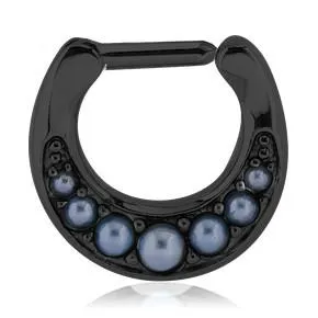 Dark Pearl Black Septum Clicker