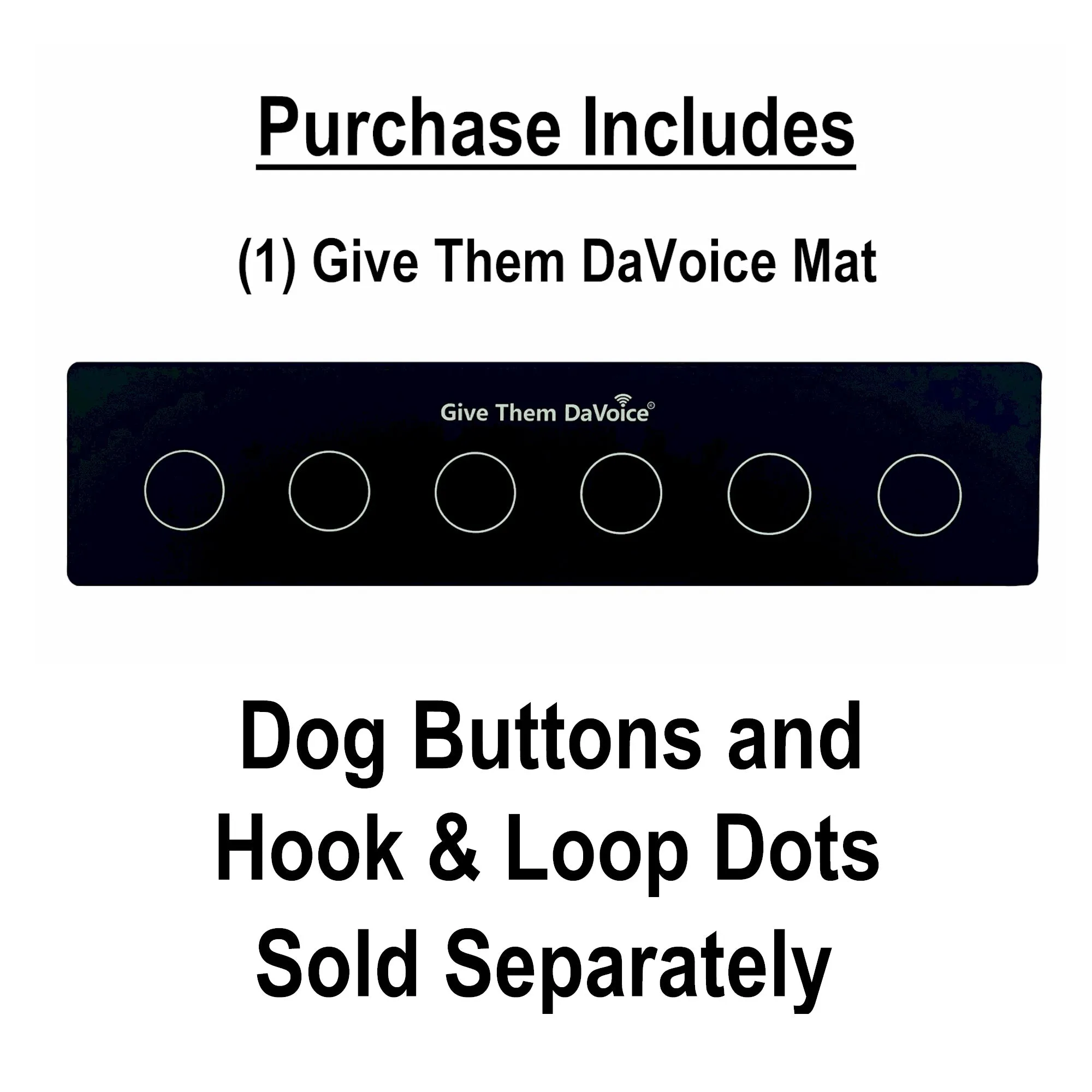 DaVoice Dog Button Mat (6 Button) Dog Buttons for Communication Board