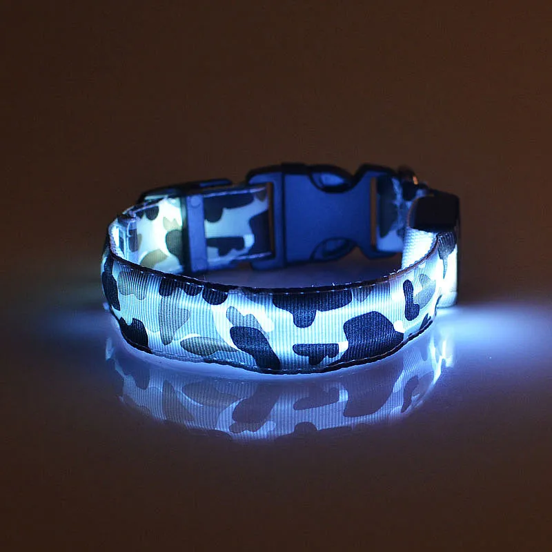 Dog LED Light Up Strap Collar USB Rechargeable