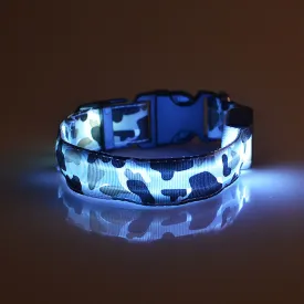 Dog LED Light Up Strap Collar USB Rechargeable