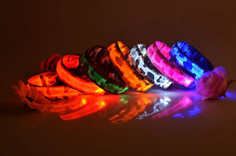 Dog LED Light Up Strap Collar USB Rechargeable