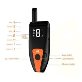 Dog Training Collar with remote Shock or No Shock color ORANGE