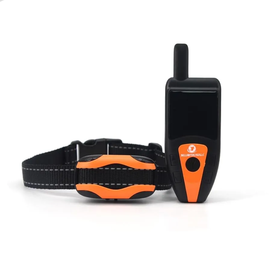 Dog Training Collar with remote Shock or No Shock color ORANGE