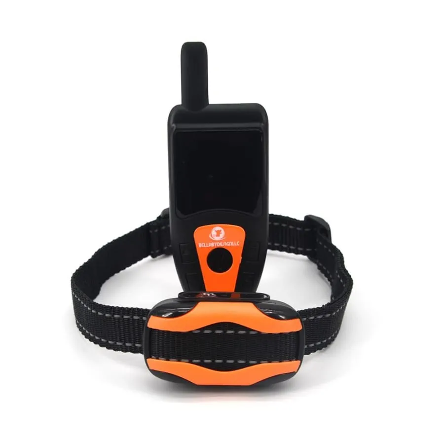 Dog Training Collar with remote Shock or No Shock color ORANGE