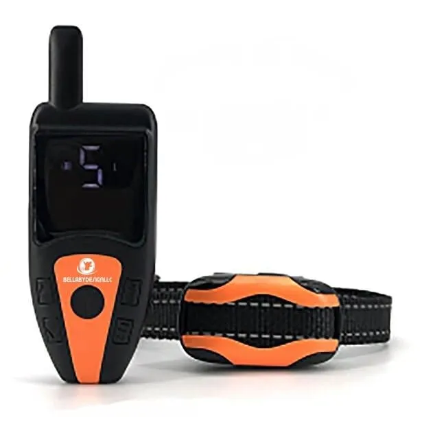 Dog Training Collar with remote Shock or No Shock color ORANGE