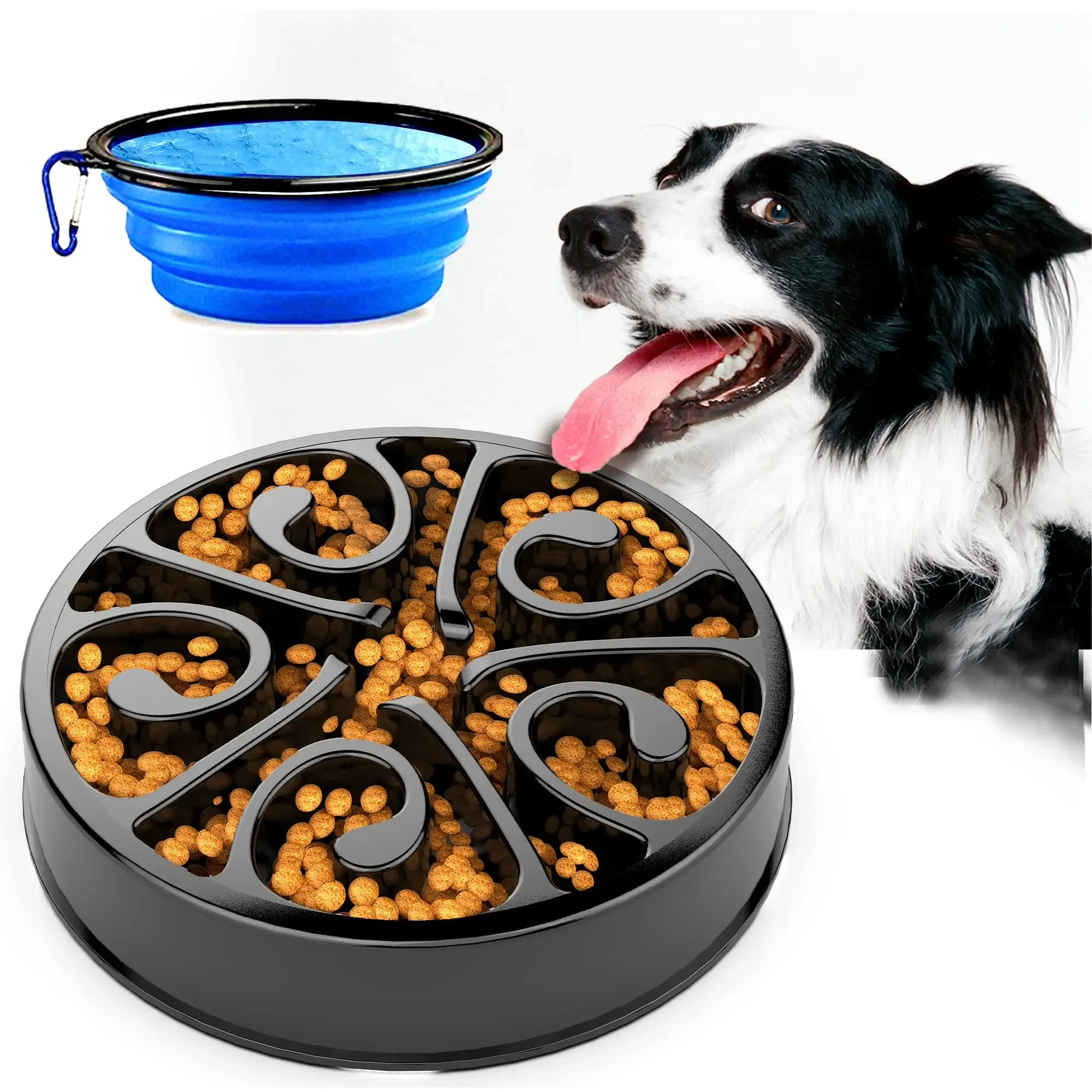 Eco-Friendly Slow Feeder Dog Bowl in Multiple Colors