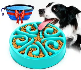 Eco-Friendly Slow Feeder Dog Bowl in Multiple Colors