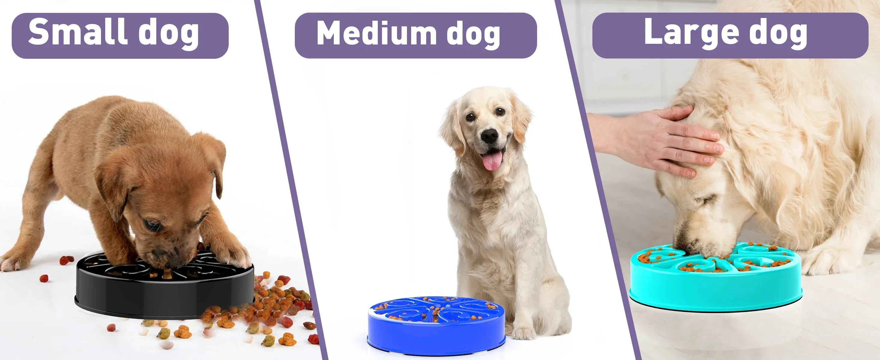 Eco-Friendly Slow Feeder Dog Bowl in Multiple Colors