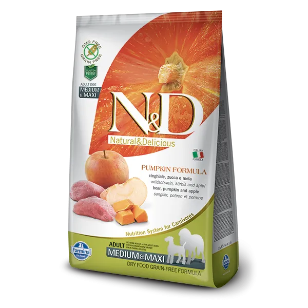 Farmina N&D Pumpkin Canine Boar, Pumpkin & Apple Adult Medium/Maxi Dry Food