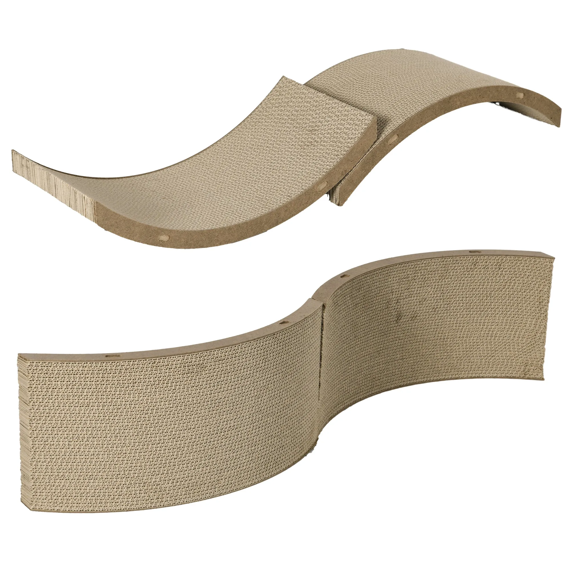 Four-Piece Cat Scratching Board, Cat Treadmill Replacement, 55 x 26cm - Brown