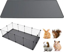 Guinea Pig Cage Liners, Rabbit Cage Liner, Waterproof Pet Silicone Pad, Reusable & Anti Slip & Waterproof,Guinea Pig Pee Pad for Rabbit,Bunny,Chinchilla,Large Size 51.2'L x 25.6'W