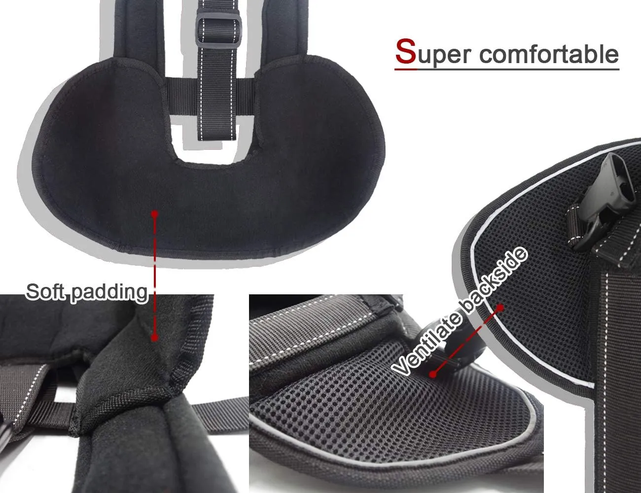 Heavy Duty Dog Harness for Large Dogs, No Pull Dog Vest Harness with Handle Extensible, Reflective Stitching (XL)