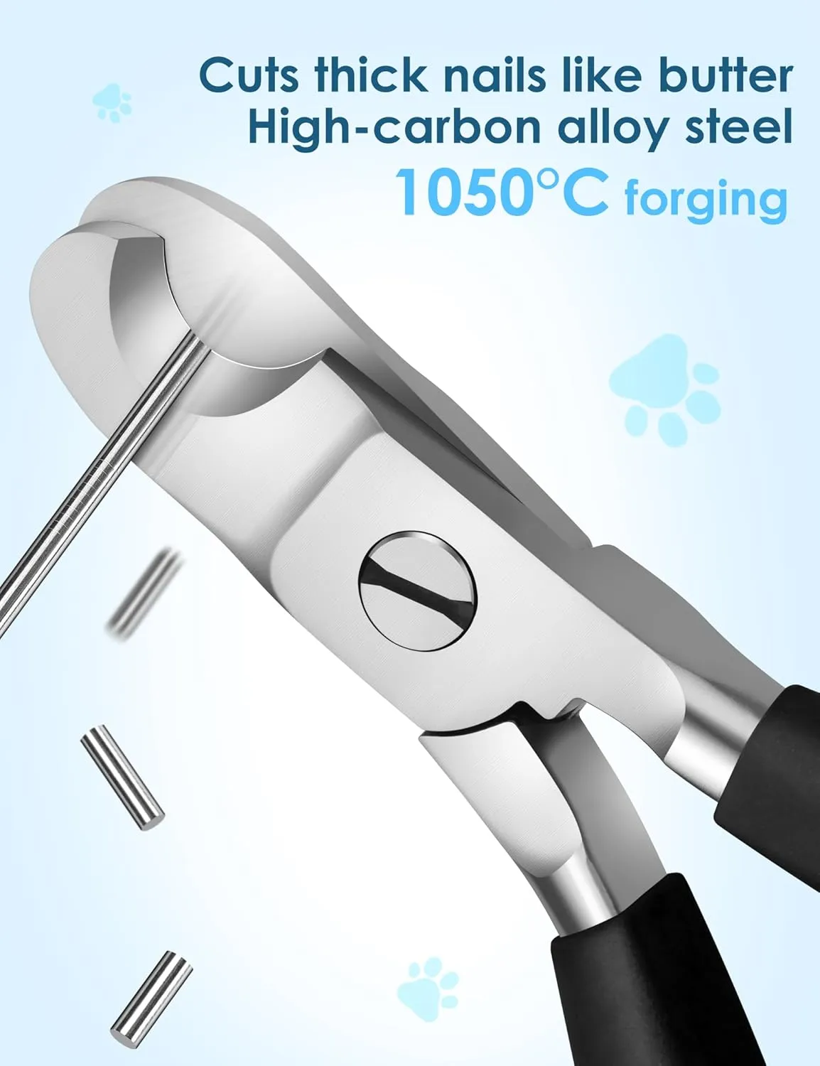 Heavy Duty Dog Nail Clippers -Cuts Thick Nails Like ButterUpgraded Large Opening Professional Toenail Trimmer Razor Sharp Blade for Medium to Giant Breed (Black)