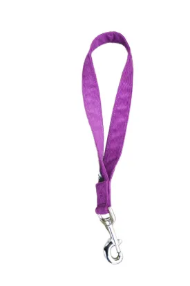 Hemp Dog Short Leash Plum Corduroy 14" City Leash