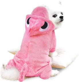 Idepet Dinosaur Dog Costume Clothes for Small Dogs Pet Halloween Costume Puppy Clothing Cats Outfits Funny Apperal(Pink,S)
