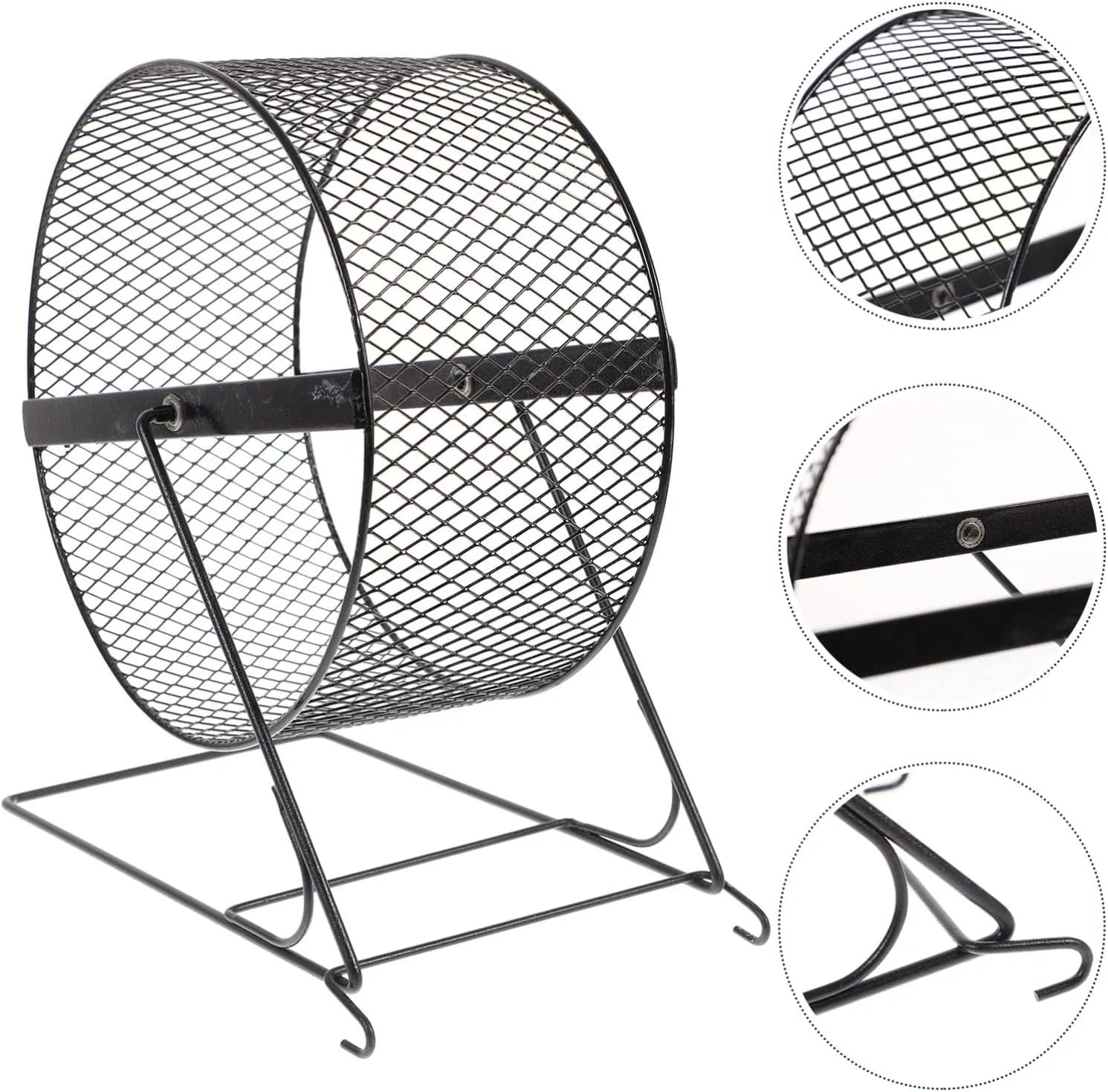 Interesting Hamster Running Wheel - 10 Inch Silent Exercise Wheel for Hamsters, Hedgehogs, and Small Pets with Rack - Fun Hamster Toy for Active Play
