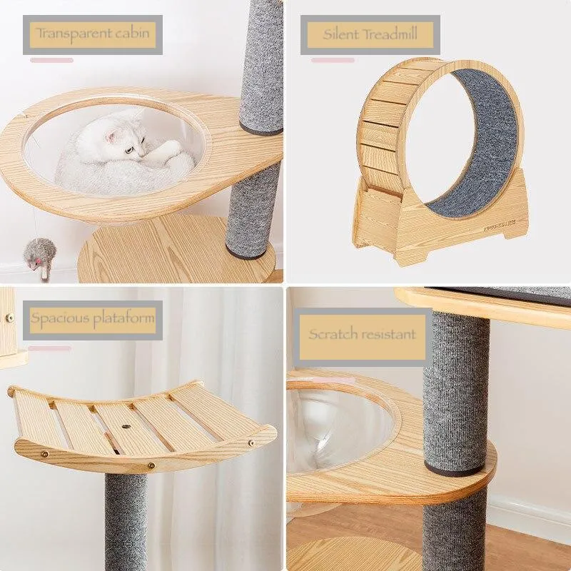 Luxury Cat Villa with Cat Treadmill