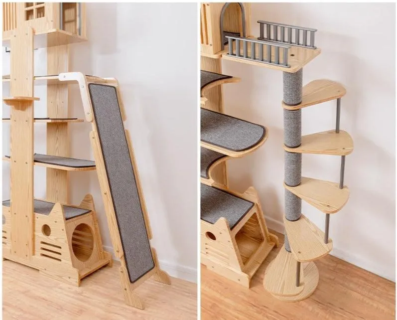 Luxury Cat Villa with Cat Treadmill