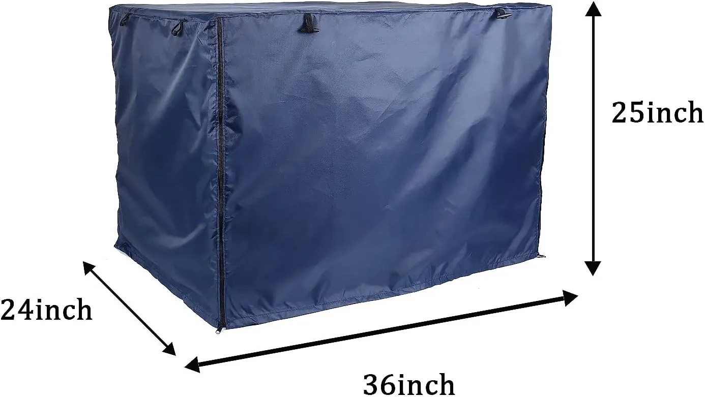 Medibot Dog Crate Cover 36 inch - Double Door, Dog Kennel Indoor, Waterproof Dog Kennel Cover with Air Vent Window, for Indoor/Outdoor Most Wire Dog Crate(Navy Blue)