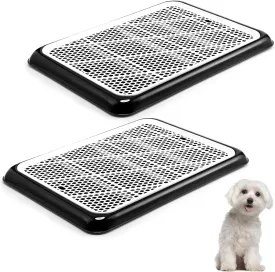 Mifoci 2 Pcs Dog Pee Pad Holder Potty Tray Portable Dog Litter Box Toilet Training for Indoor Outdoor Small Medium Large Pet Puppy(19.7 x 14.2 Inch)
