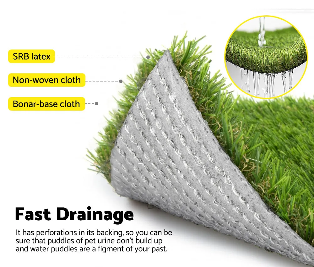 MOBI OUTDOOR Artificial Grass Synthetic Fake Lawn 10SQM Turf Plastic Plant 30mm