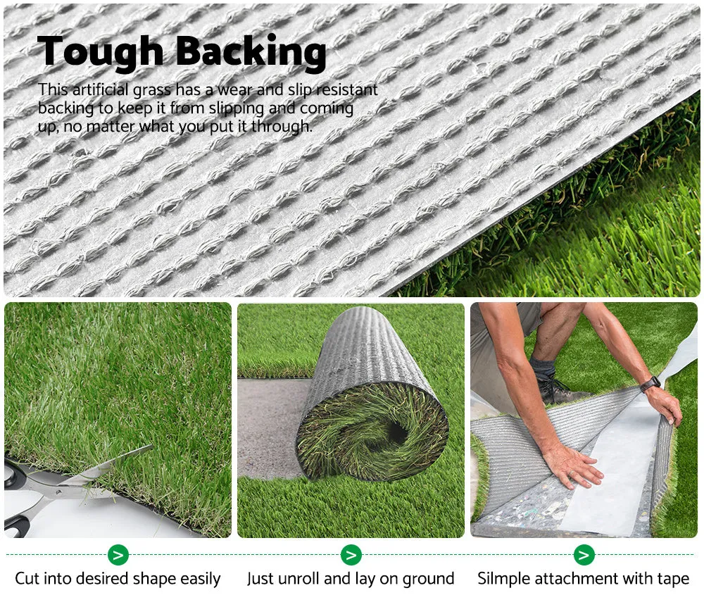 MOBI OUTDOOR Artificial Grass Synthetic Fake Lawn 10SQM Turf Plastic Plant 30mm