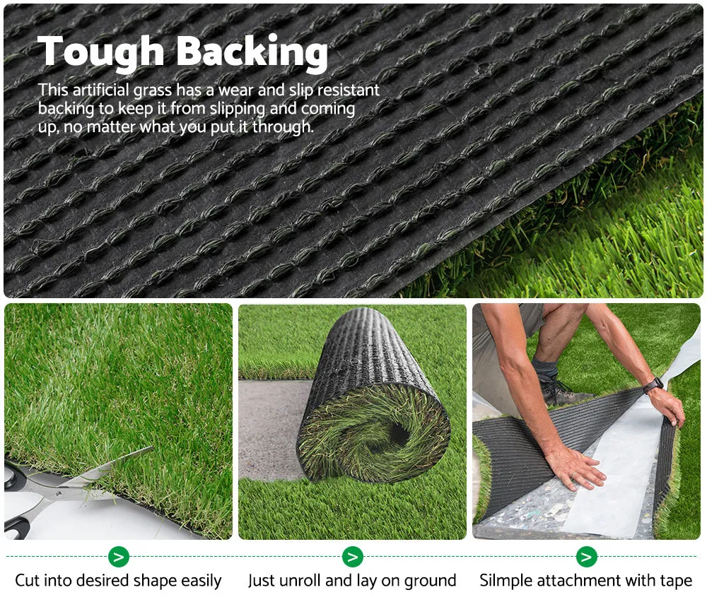 MOBI OUTDOOR Artificial Grass Synthetic Fake Lawn 2mx5m Turf Plastic Plant 30mm