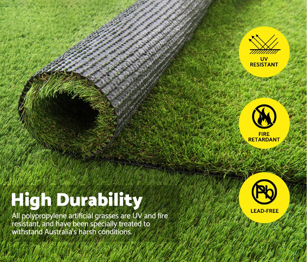 MOBI OUTDOOR Artificial Grass Synthetic Fake Lawn 2mx5m Turf Plastic Plant 30mm