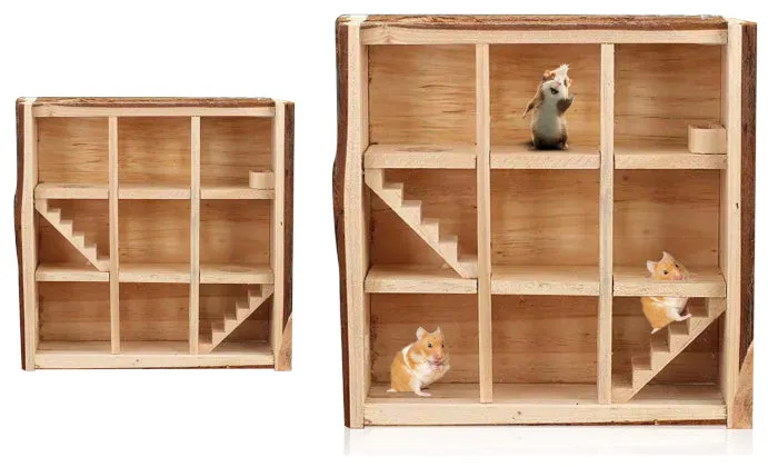 Natural Wooden Hamster Maze Playground