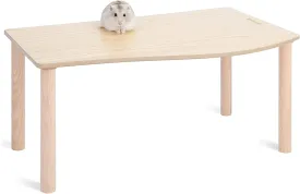 Niteangel Hamster Play Wooden Platform for Dwarf Syrian Hamsters Gerbils Mice Degus or Other Small Pets (Wave - 7'' Height, Burlywood)
