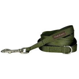 Olive Green Nylon Webbing 6ft Dog Leash - 801
