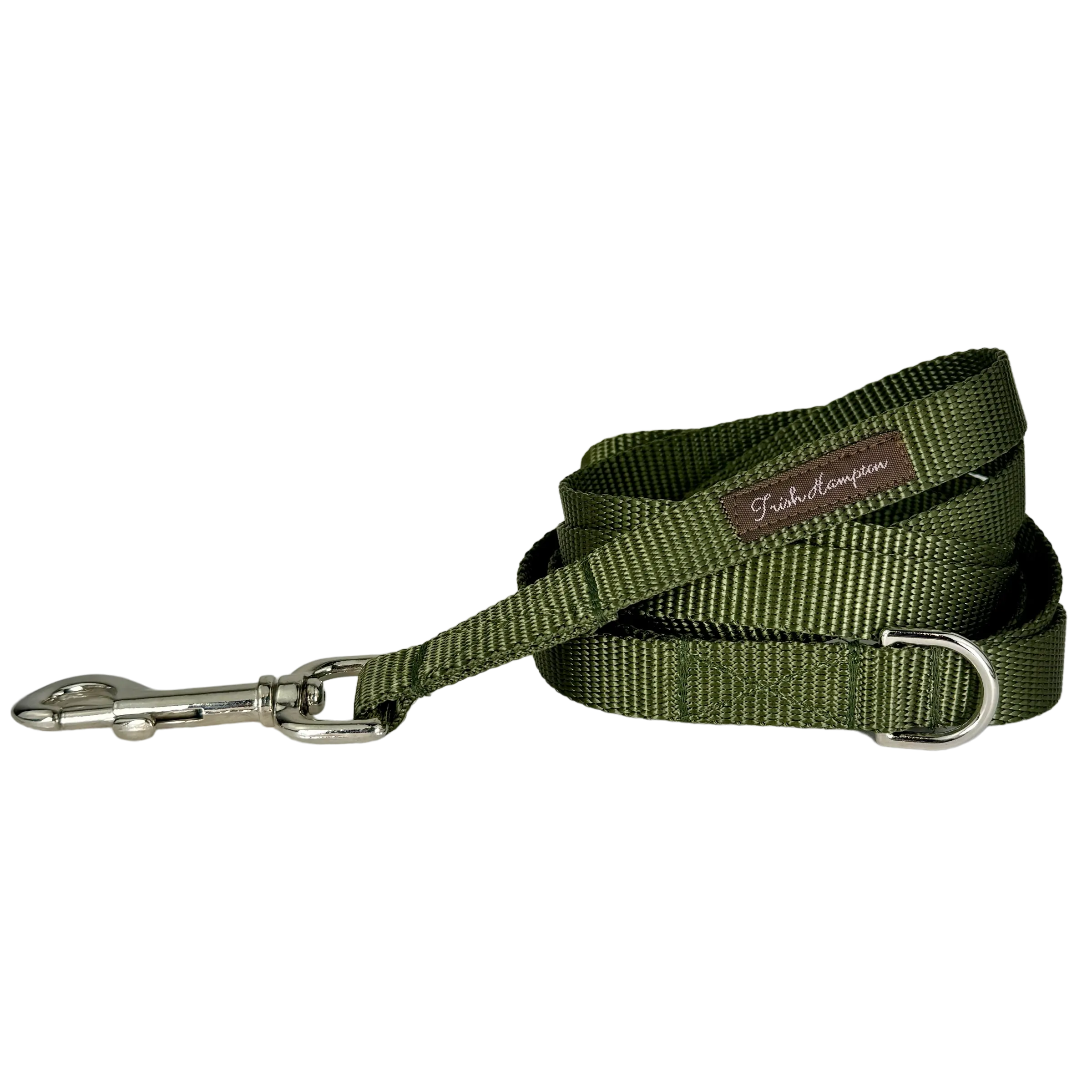 Olive Green Nylon Webbing 6ft Dog Leash - 801