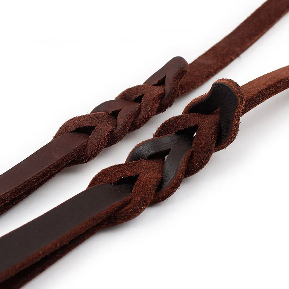 PAWS ASIA Manufacturers Brown Luxury Pure Leather Heavy Duty Dog Leash For Large Dog