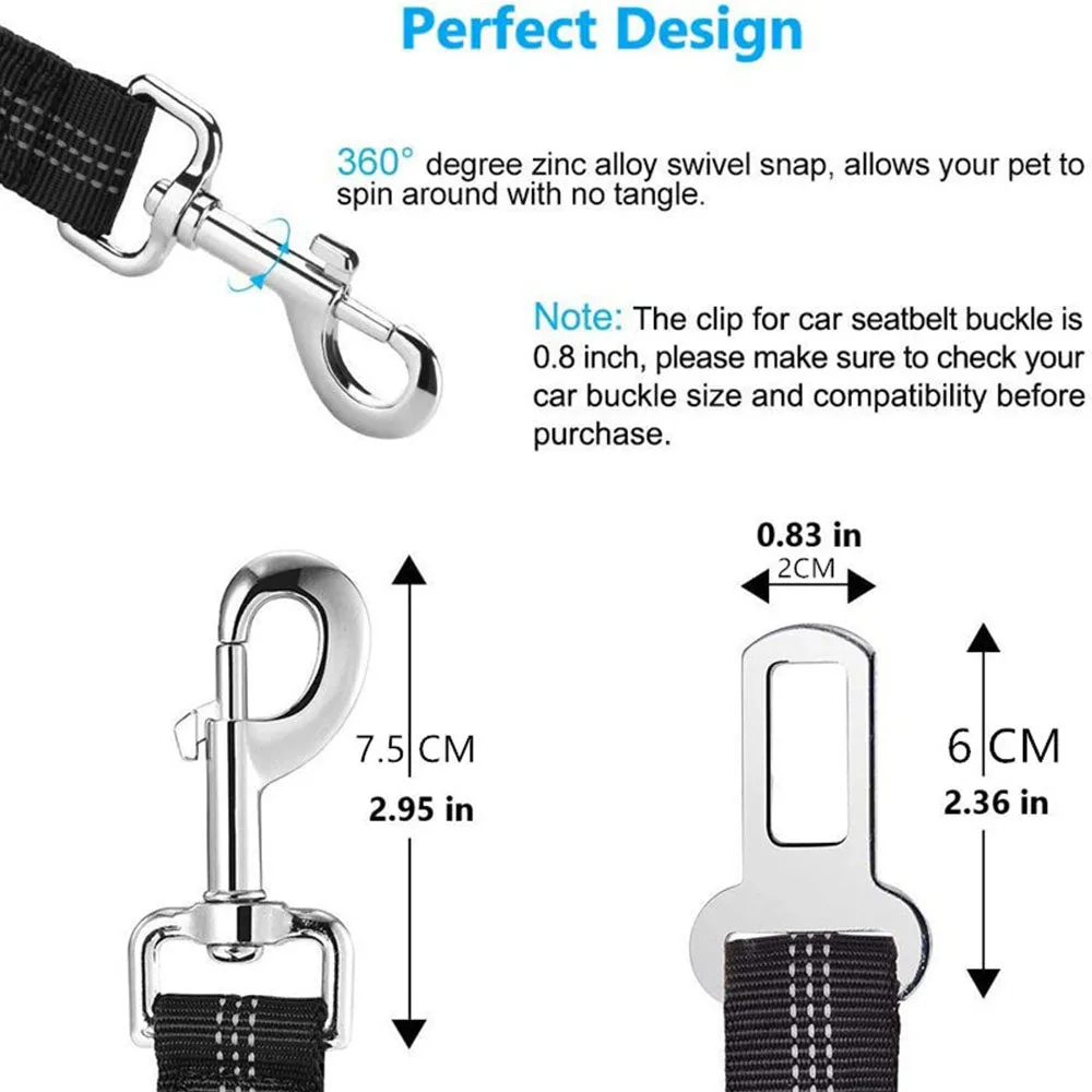 PAWS ASIA Manufacturers Quality Reflectively Nylon Stretchy Retractable Car Dog Leash Rope