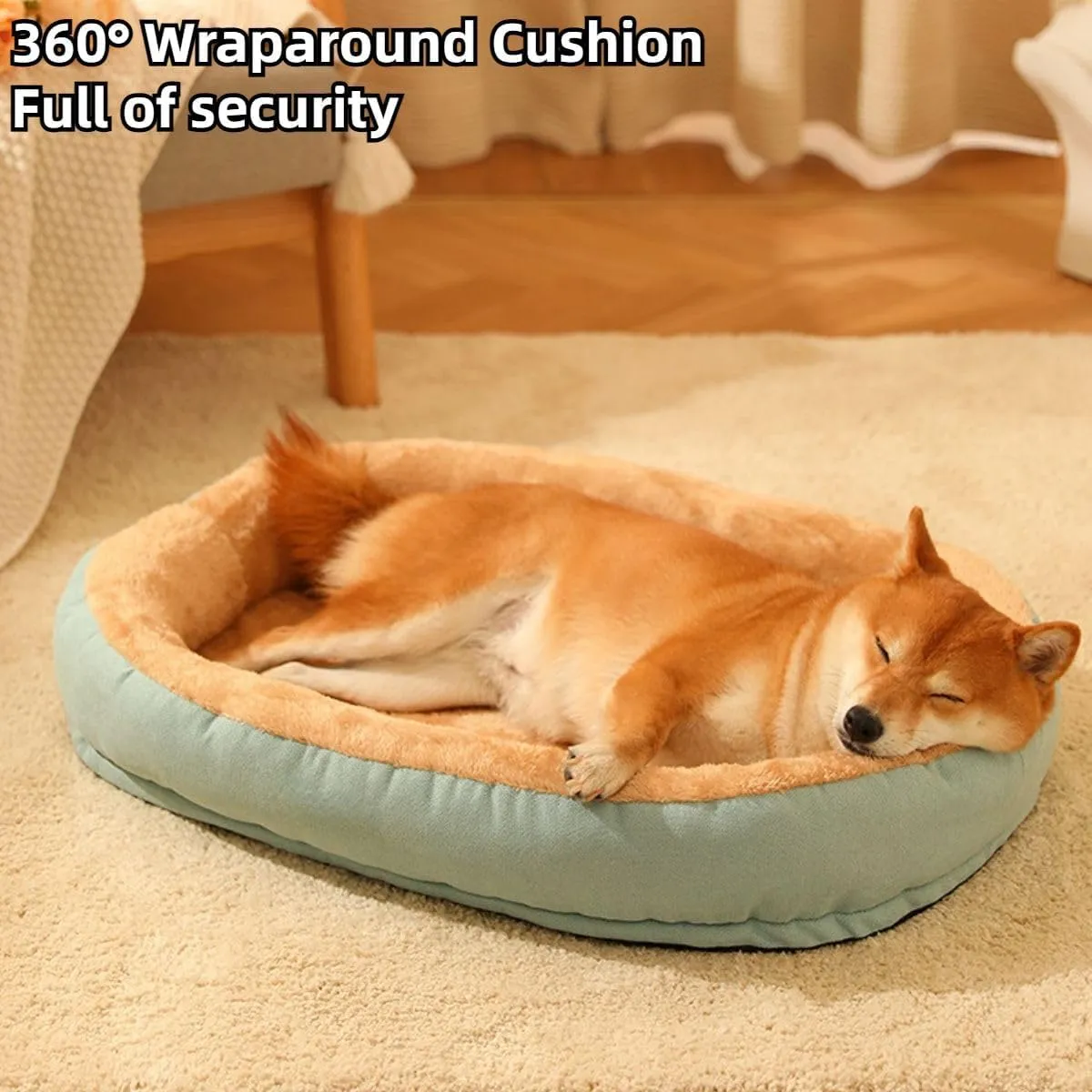 Pet Dog Cat Bed Mat, Non-Slip Detachable and Washable Pet Supplies, Warm Soft Comfortable Puppy Cushion Kennel Mat for Small Medium Large Dogs Cats (Grey,Medium)