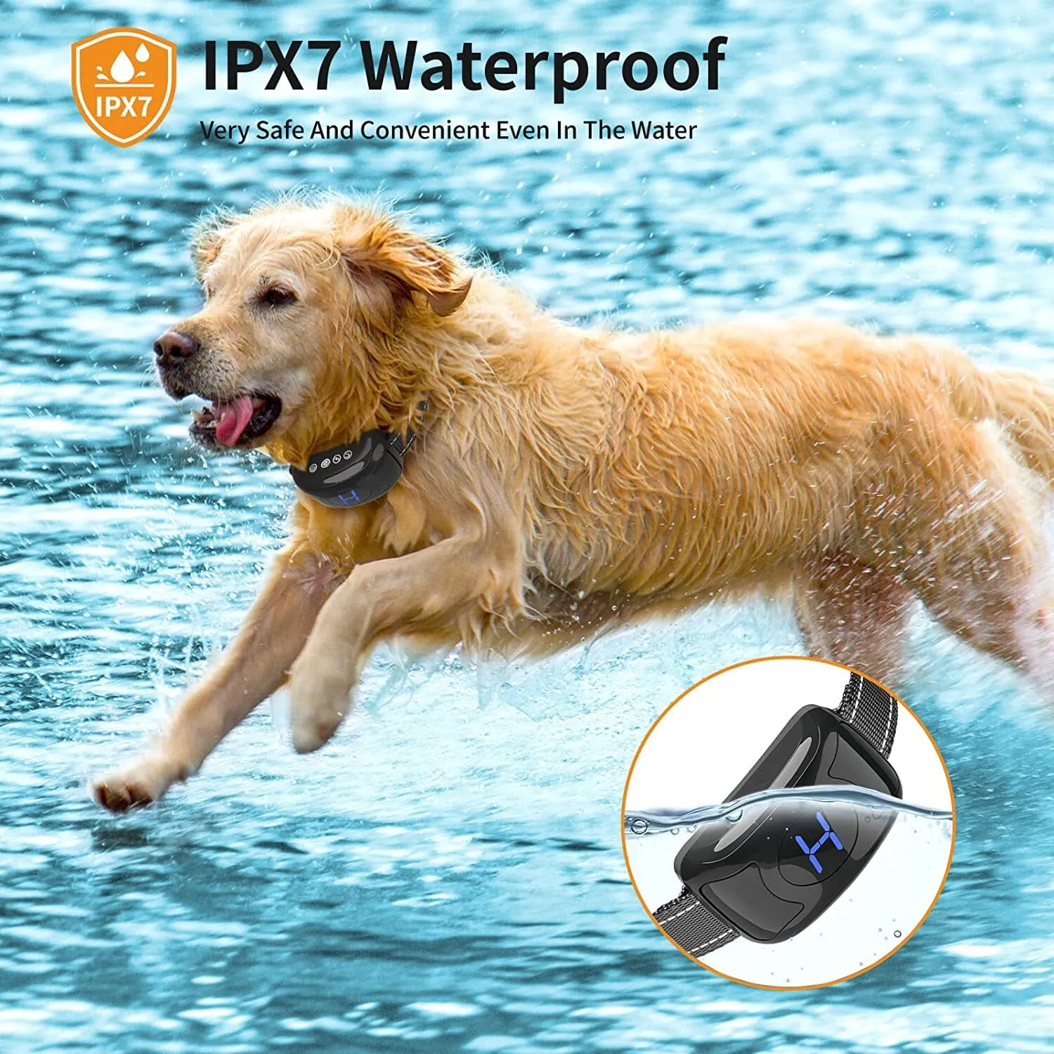 Pet Life ® Woofade 3-Level Sensitivity of Tone and Vibration Anti-Bark Dog Collar