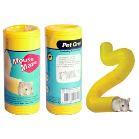Pet One Tunnel Mouse Maze 5cm Dia X 35cm L Yellow